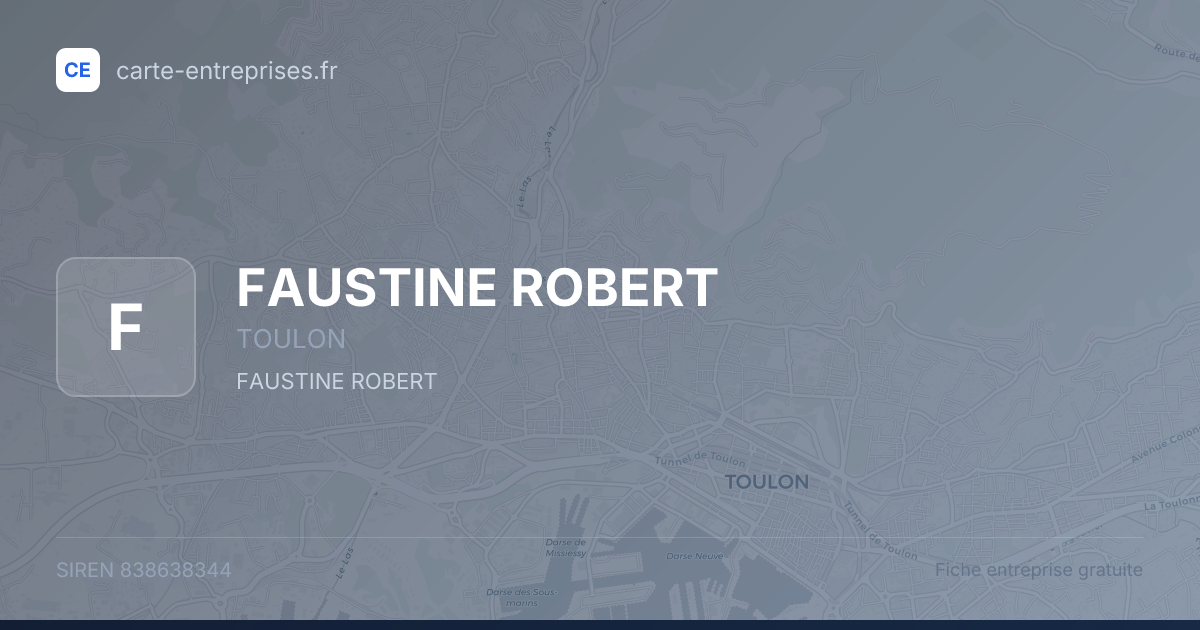 FAUSTINE ROBERT — 838638344 — fiche entreprise