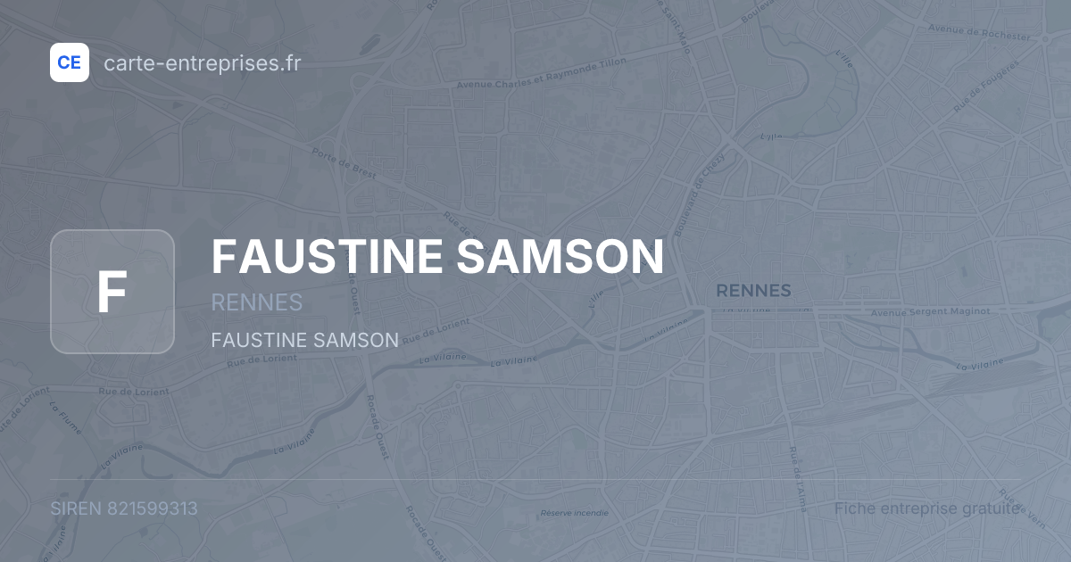 FAUSTINE SAMSON — 821599313 — fiche entreprise