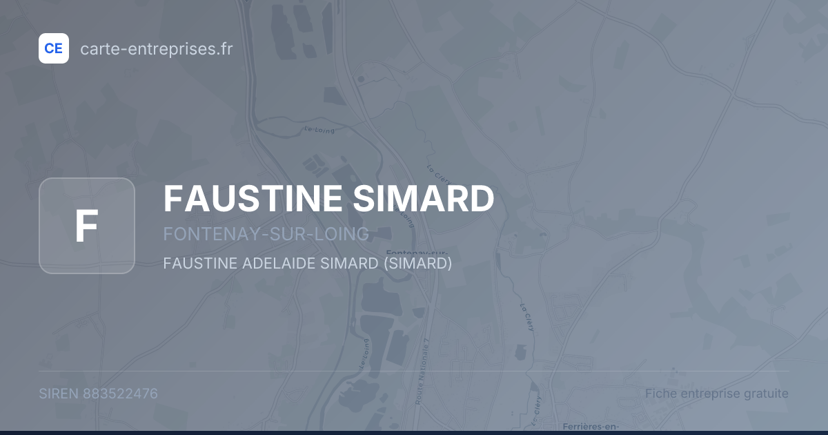 FAUSTINE SIMARD — 883522476 — fiche entreprise
