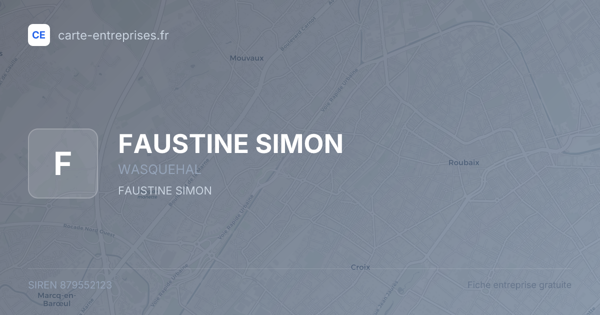 FAUSTINE SIMON — 879552123 — fiche entreprise