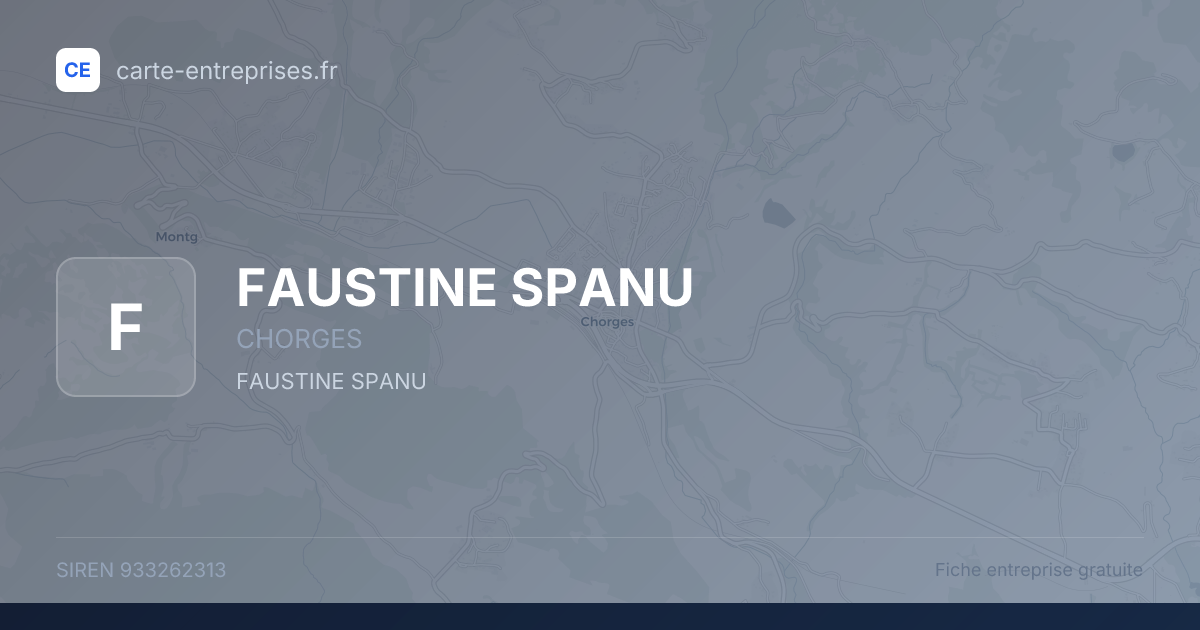 FAUSTINE SPANU — 933262313 — fiche entreprise