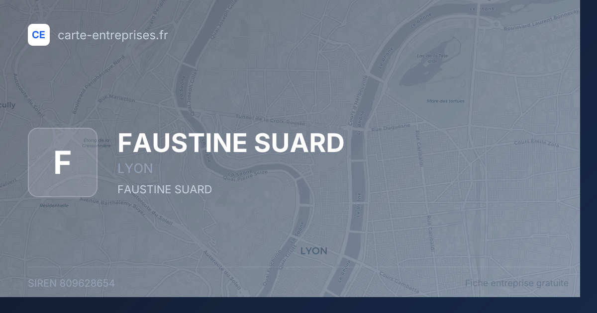 FAUSTINE SUARD — 809628654 — fiche entreprise
