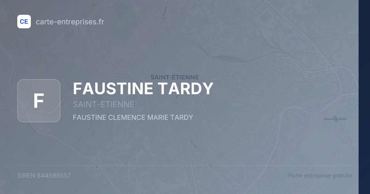 FAUSTINE TARDY — 844598557 — fiche entreprise