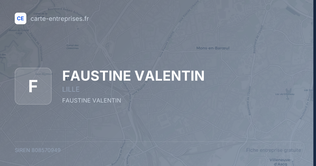 FAUSTINE VALENTIN — 808570949 — fiche entreprise