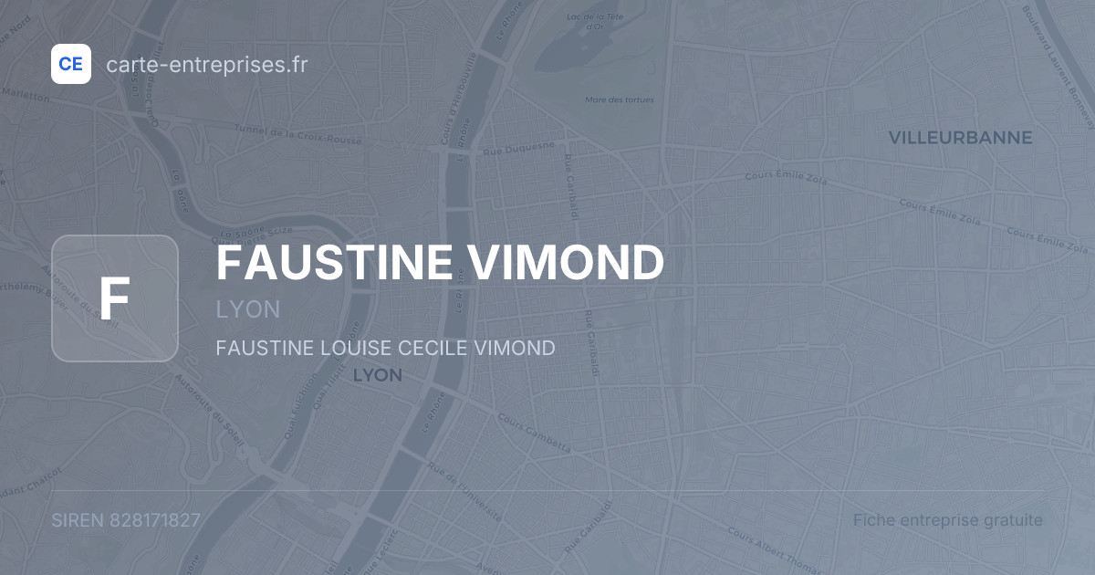 FAUSTINE VIMOND — 828171827 — fiche entreprise