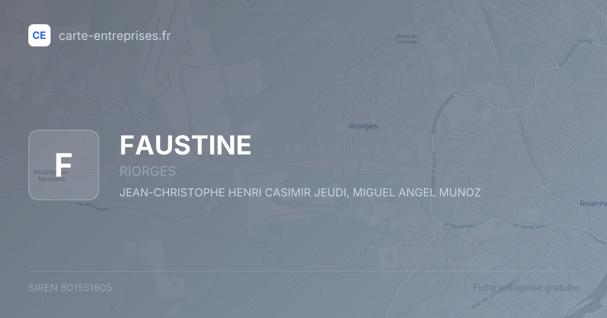 FAUSTINE — 801551805 — fiche entreprise