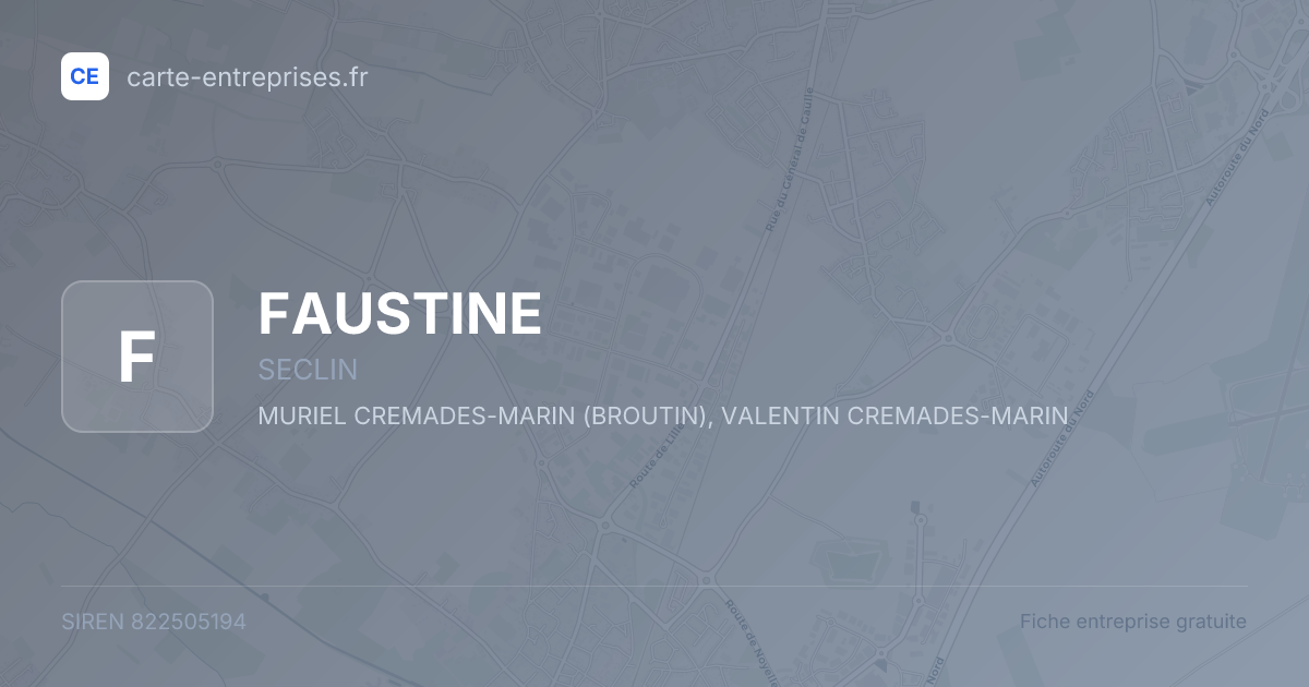 FAUSTINE — 822505194 — fiche entreprise