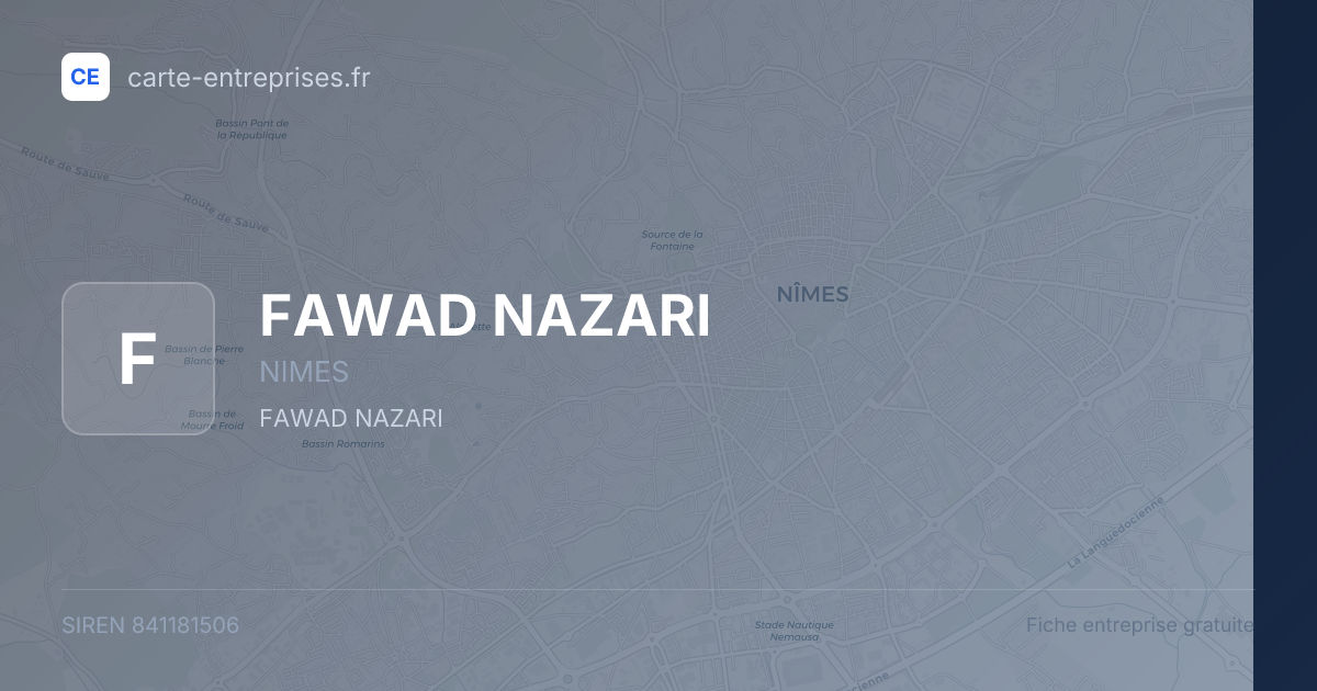 FAWAD NAZARI — 841181506 — fiche entreprise
