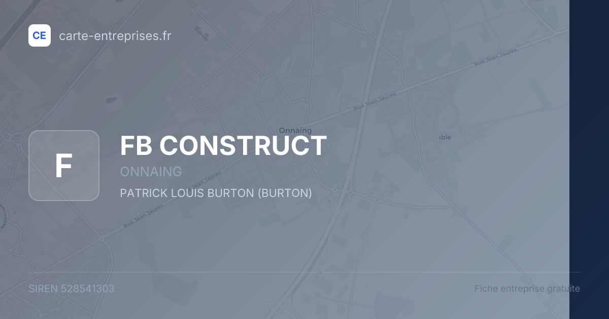 FB CONSTRUCT — 528541303 — fiche entreprise