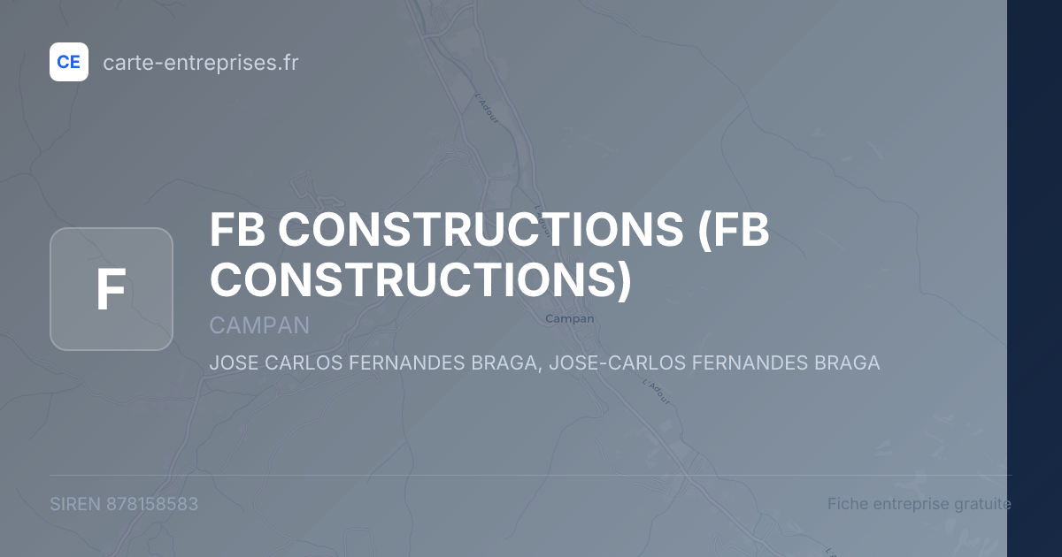 FB CONSTRUCTIONS — 878158583 — fiche entreprise