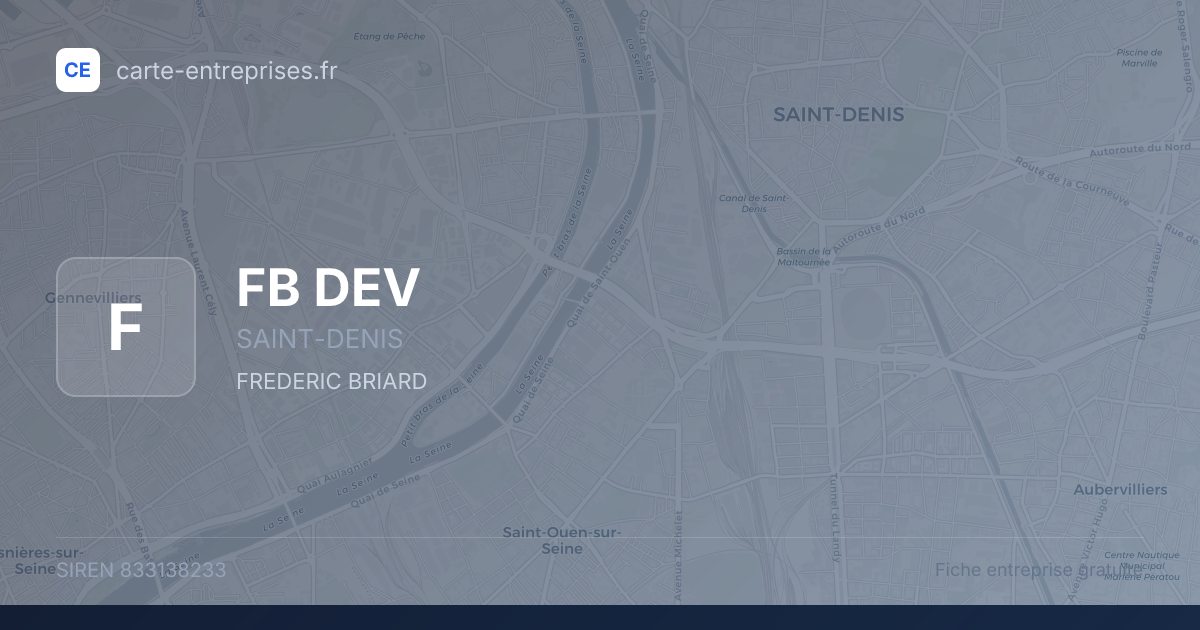 FB DEV — 833138233 — fiche entreprise