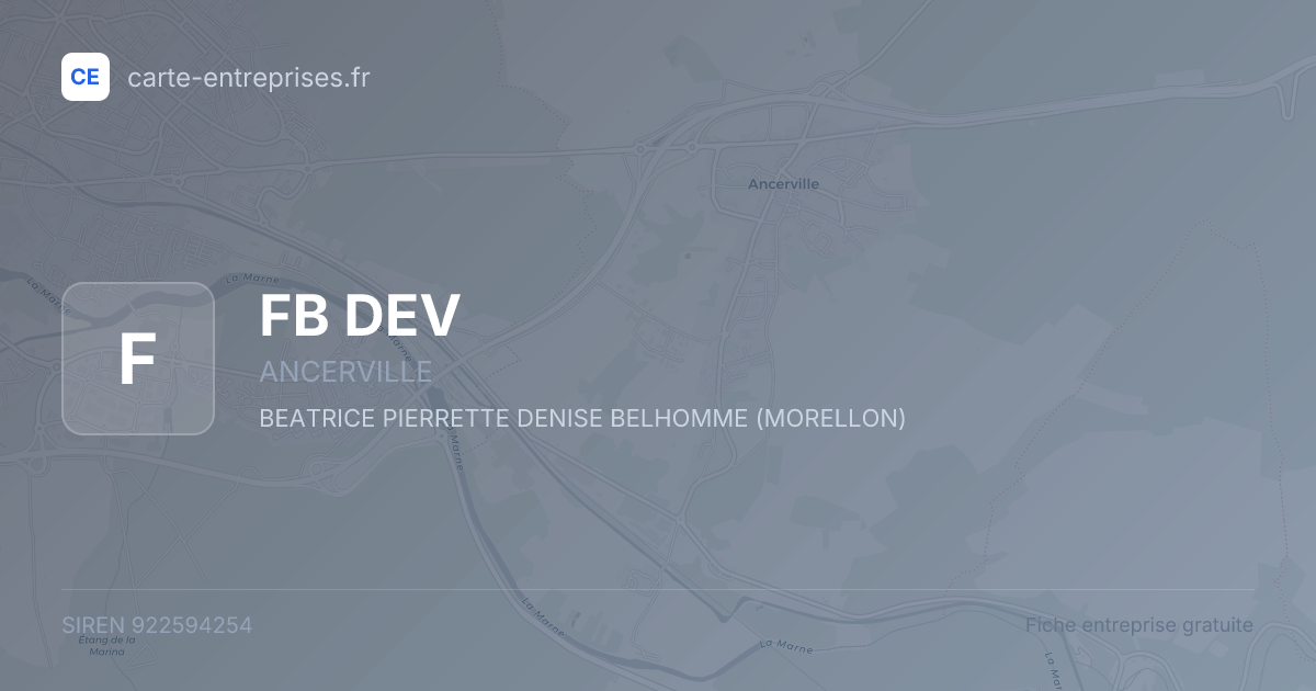 FB DEV — 922594254 — fiche entreprise