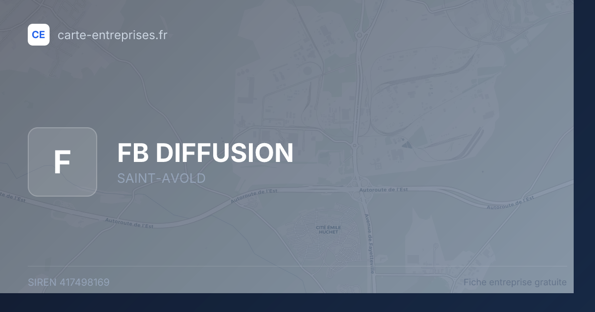 FB DIFFUSION — 417498169 — fiche entreprise