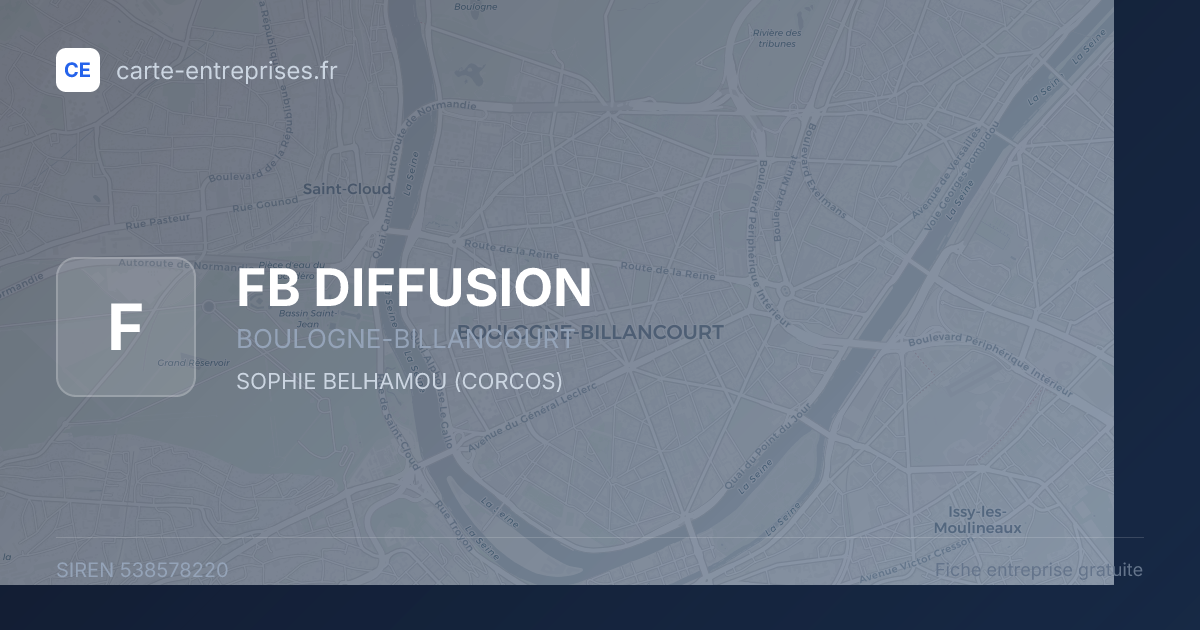FB DIFFUSION — 538578220 — fiche entreprise