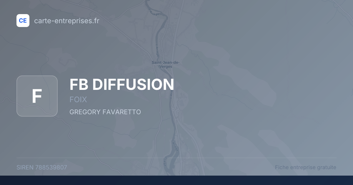 FB DIFFUSION — 788539807 — fiche entreprise