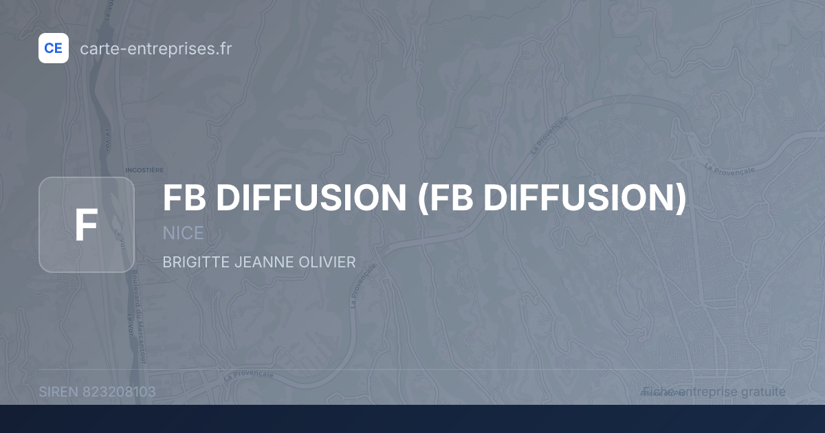 FB DIFFUSION — 823208103 — fiche entreprise