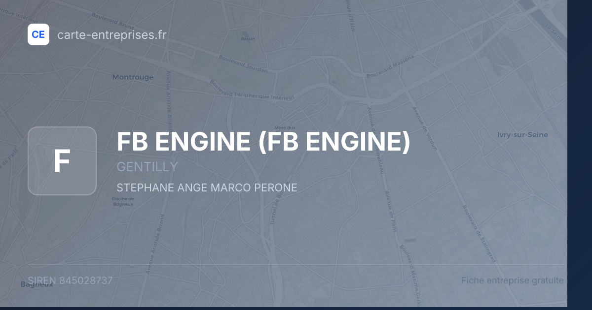 FB ENGINE — 845028737 — fiche entreprise