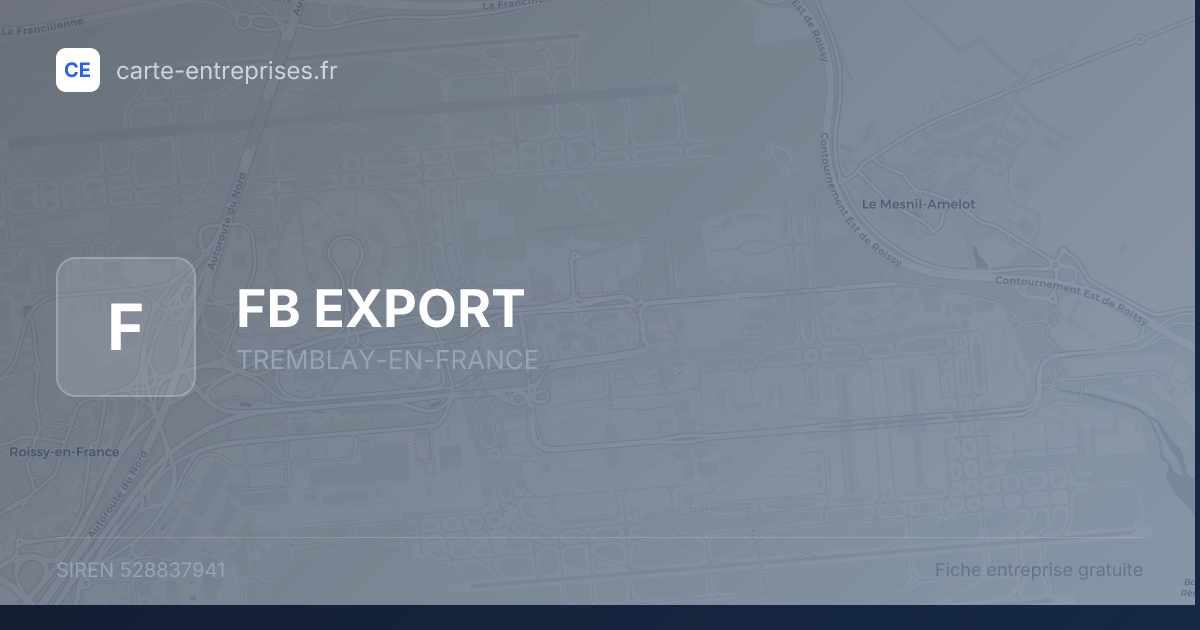 FB EXPORT — 528837941 — fiche entreprise