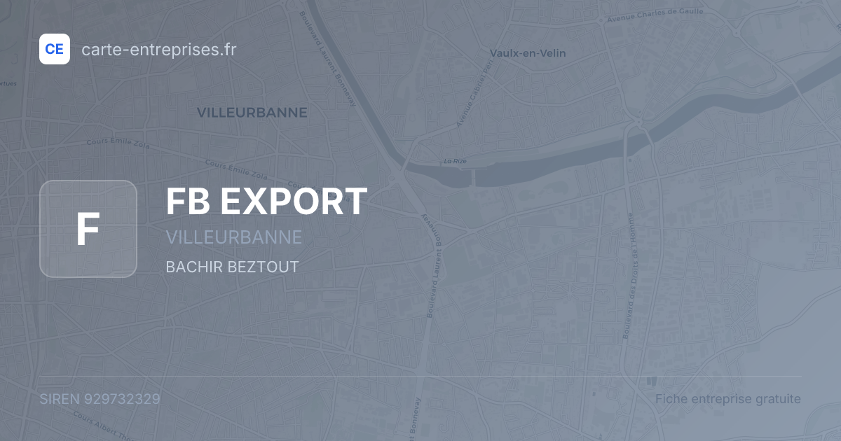FB EXPORT — 929732329 — fiche entreprise