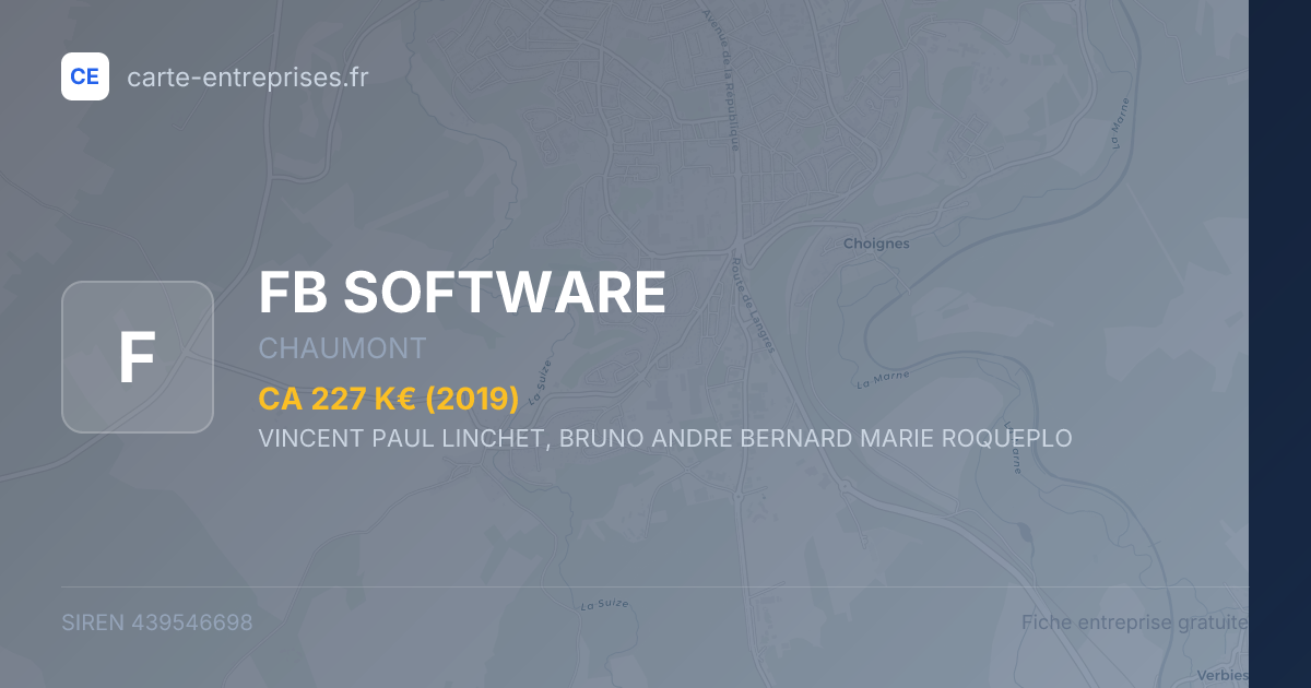 FB SOFTWARE — 439546698 — fiche entreprise