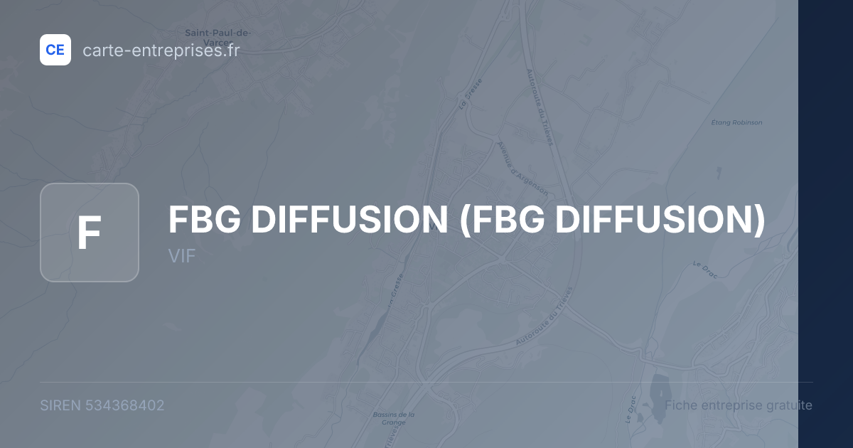 FBG DIFFUSION — 534368402 — fiche entreprise