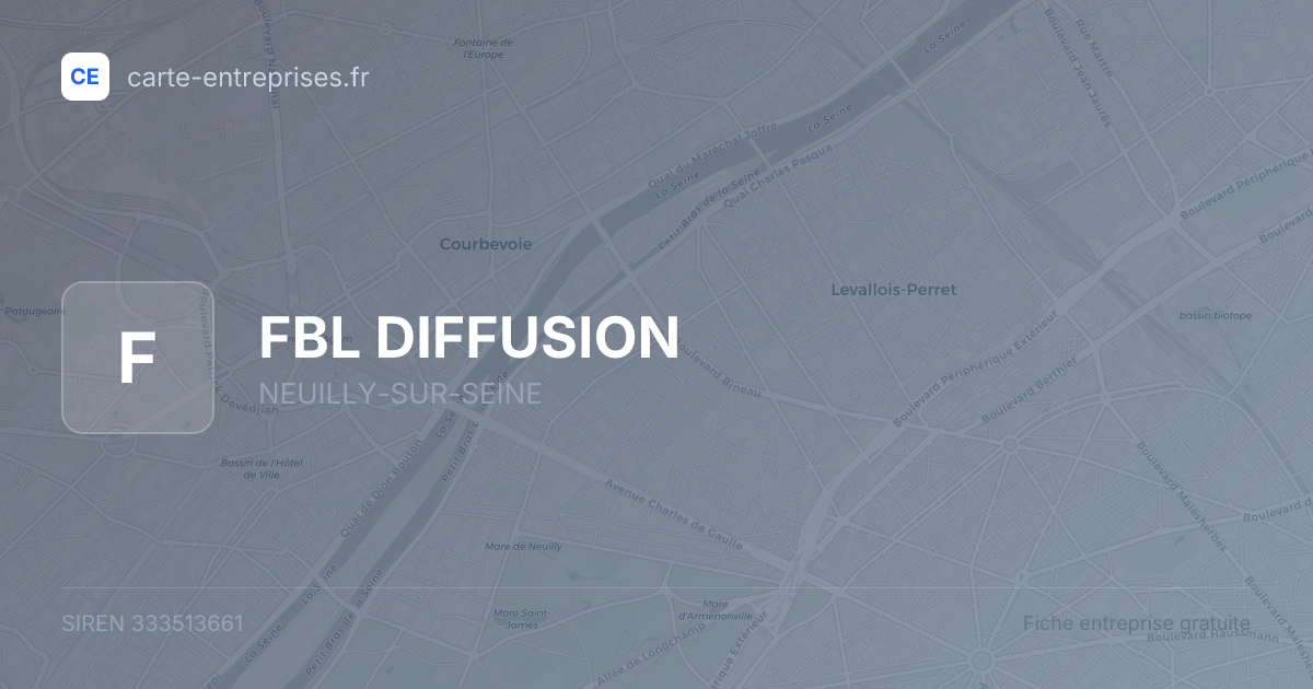 FBL DIFFUSION — 333513661 — fiche entreprise