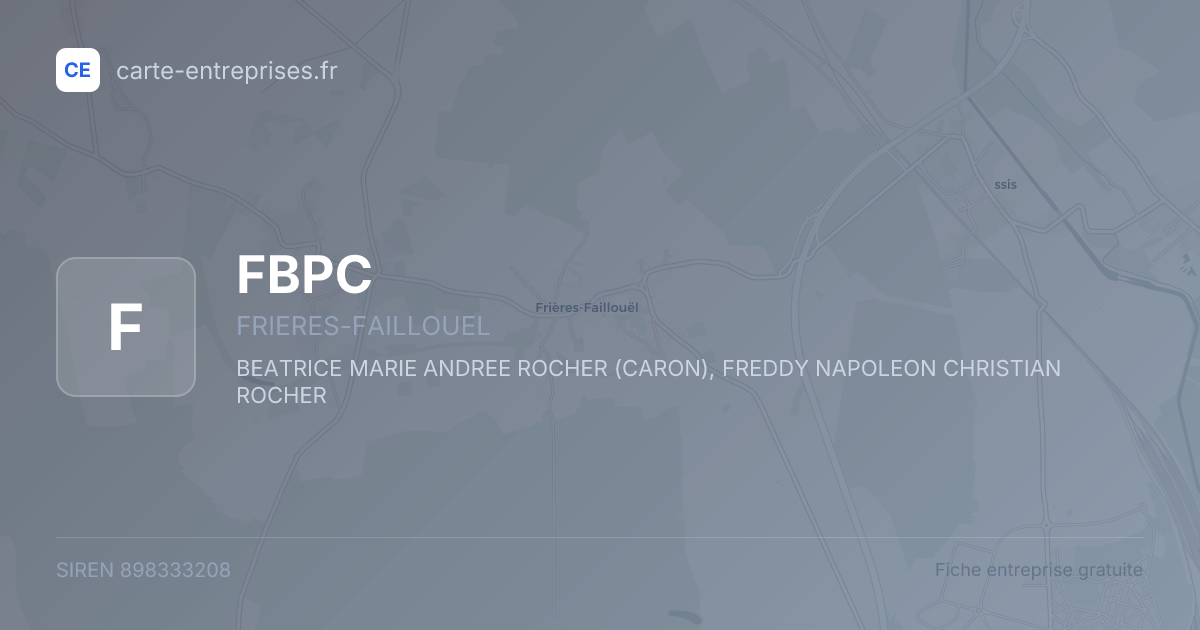 FBPC — 898333208 — fiche entreprise