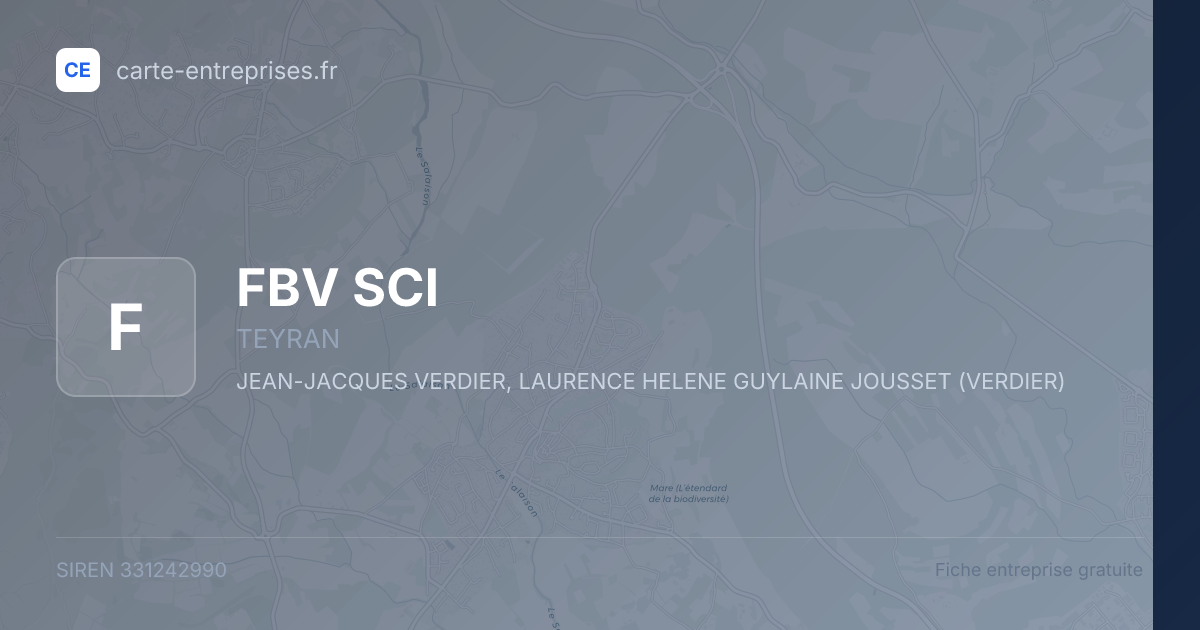 FBV SCI — 331242990 — fiche entreprise