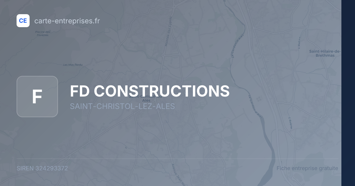 FD CONSTRUCTIONS — 324293372 — fiche entreprise