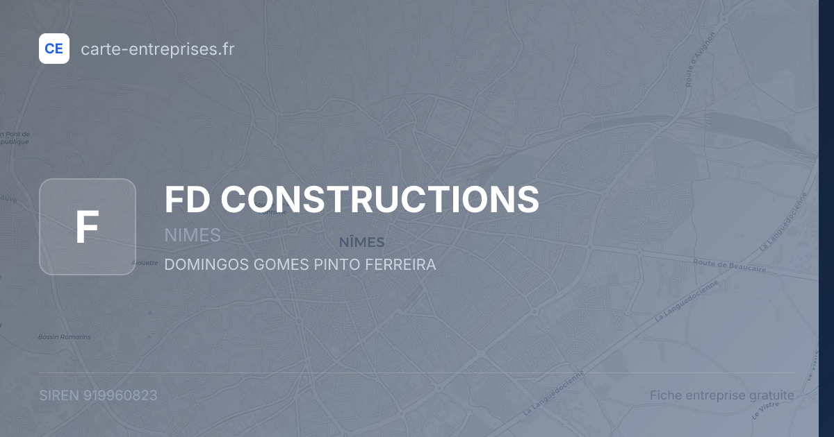 FD CONSTRUCTIONS — 919960823 — fiche entreprise