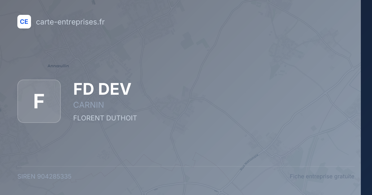 FD DEV — 904285335 — fiche entreprise