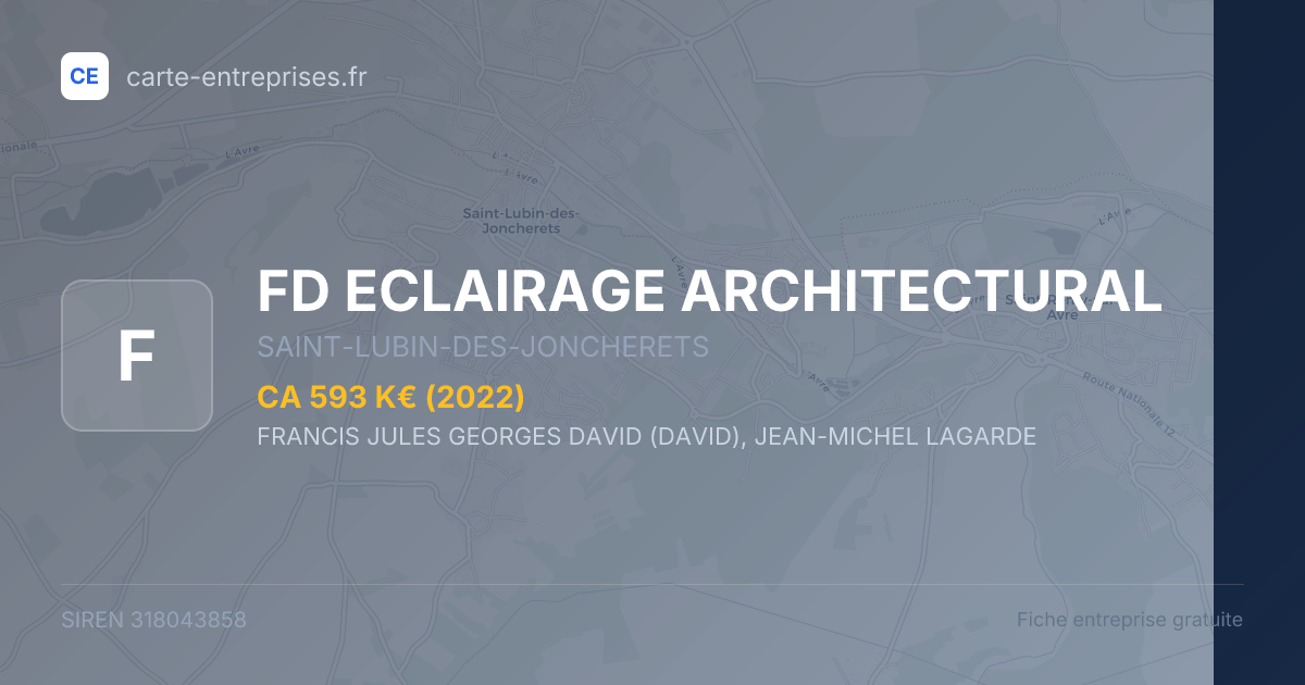 FD ECLAIRAGE ARCHITECTURAL — 318043858 — fiche entreprise