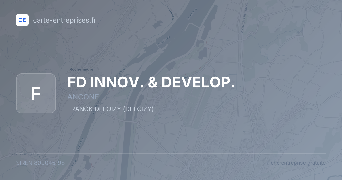 FD INNOV. & DEVELOP. — 809045198 — fiche entreprise