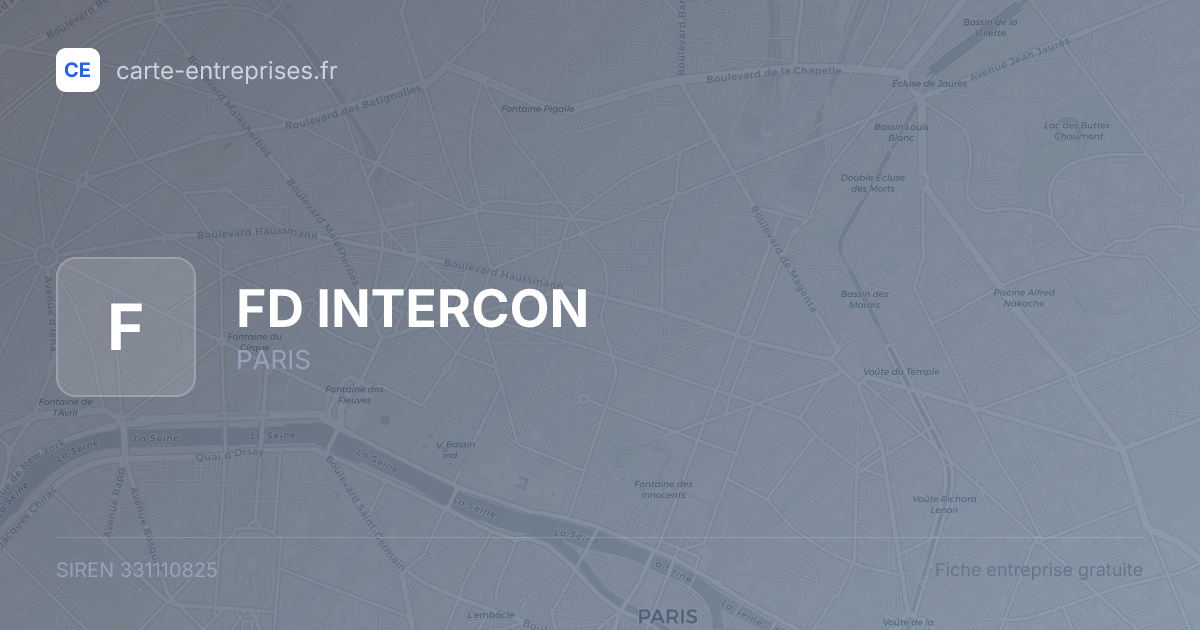FD INTERCON — 331110825 — fiche entreprise