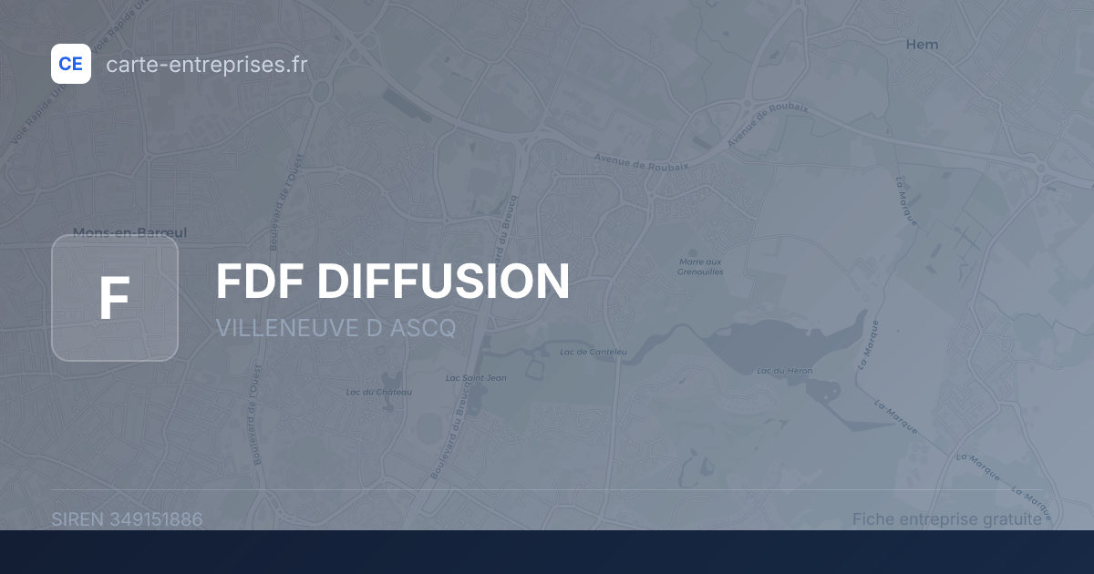 FDF DIFFUSION — 349151886 — fiche entreprise