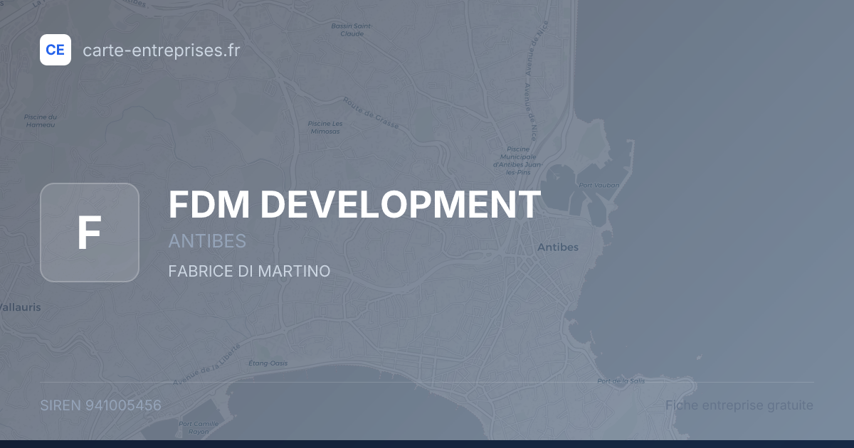FDM DEVELOPMENT — 941005456 — fiche entreprise