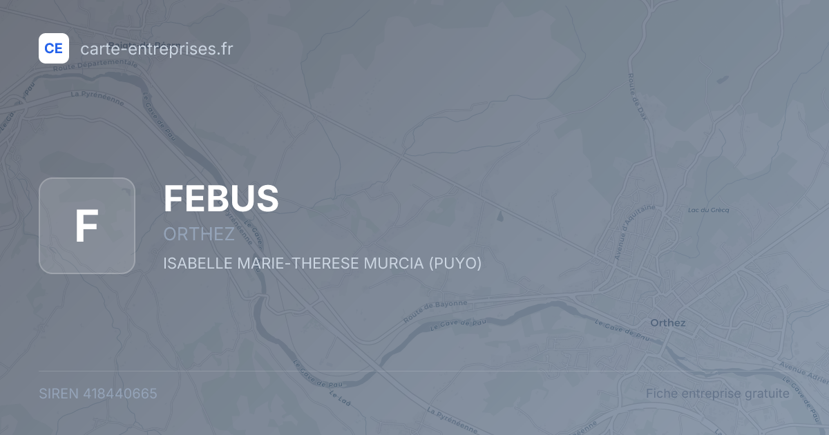 FEBUS — 418440665 — fiche entreprise