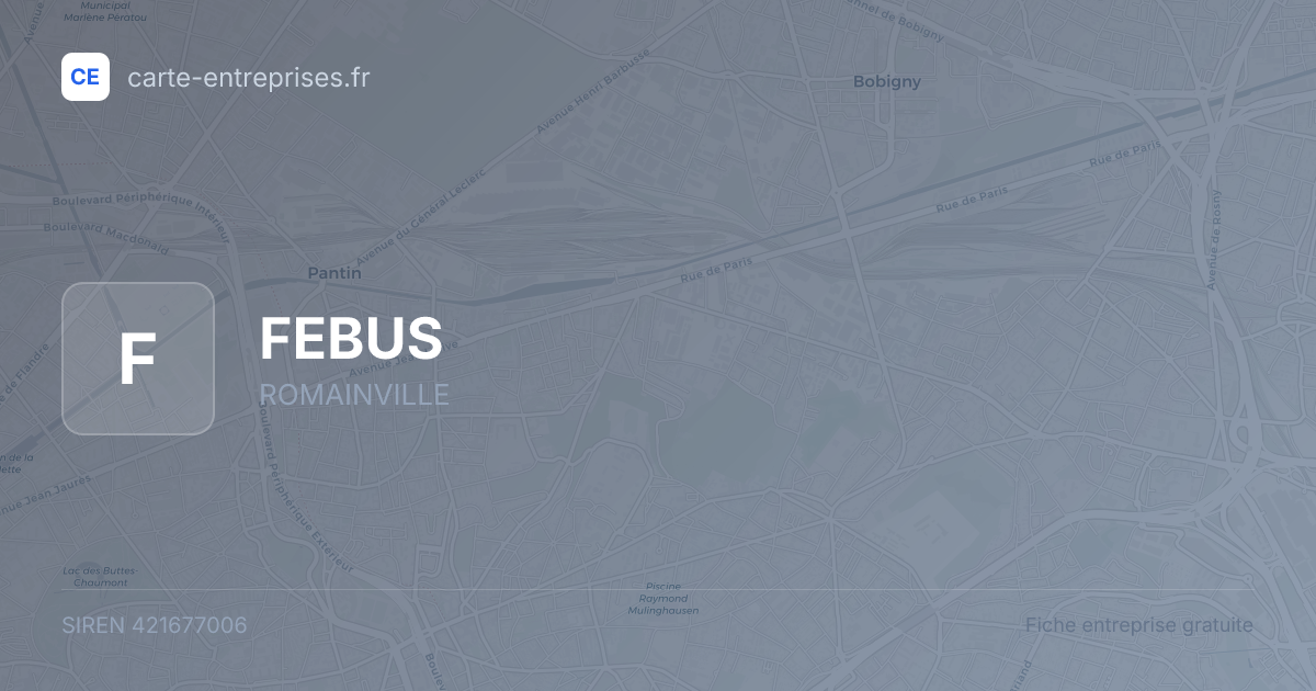 FEBUS — 421677006 — fiche entreprise