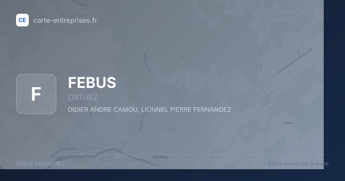 FEBUS — 489357152 — fiche entreprise