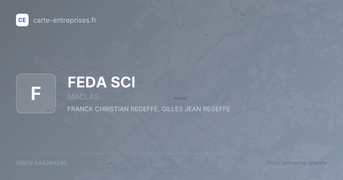 FEDA SCI — 444094296 — fiche entreprise
