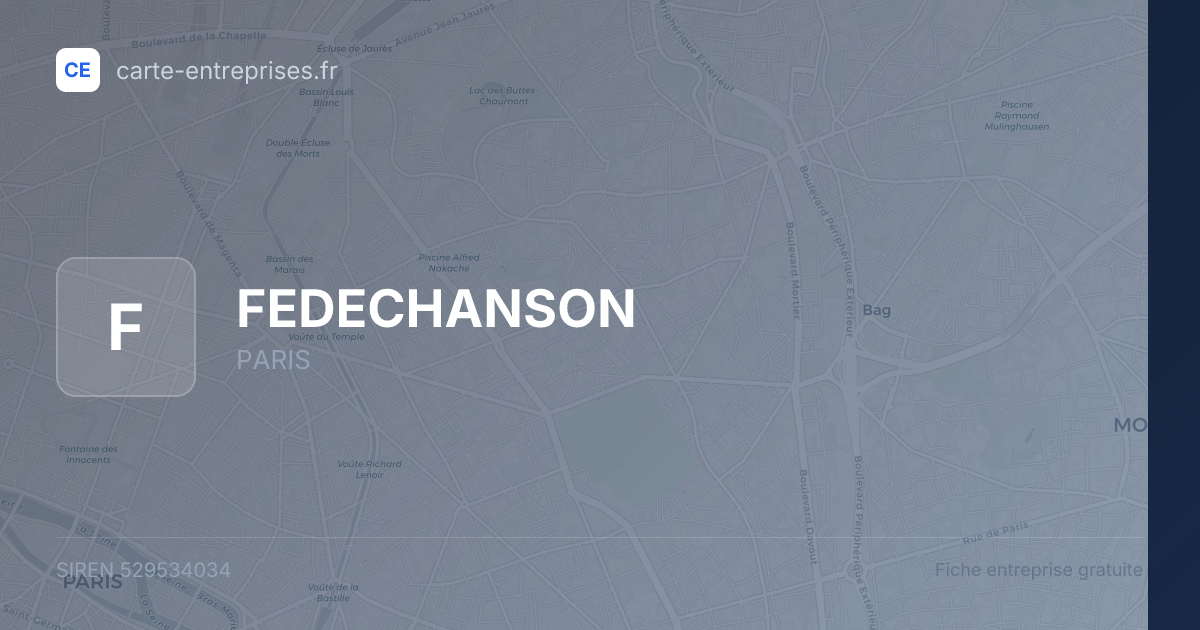 FEDECHANSON — 529534034 — fiche entreprise