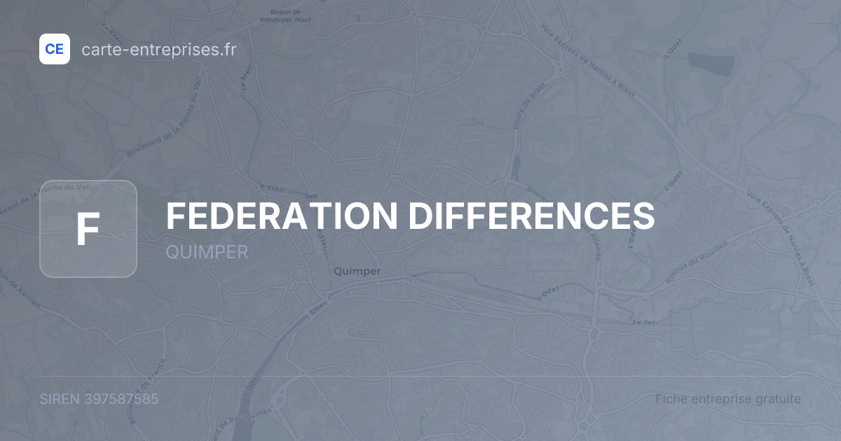 FEDERATION DIFFERENCES — 397587585 — fiche entreprise