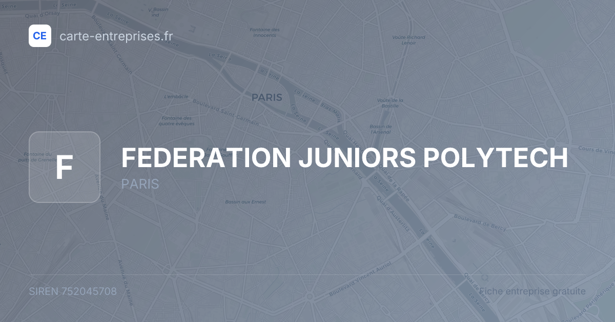 FEDERATION JUNIORS POLYTECH — 752045708 — fiche entreprise