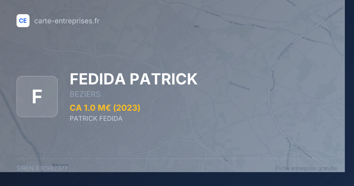 FEDIDA PATRICK — 830982377 — fiche entreprise