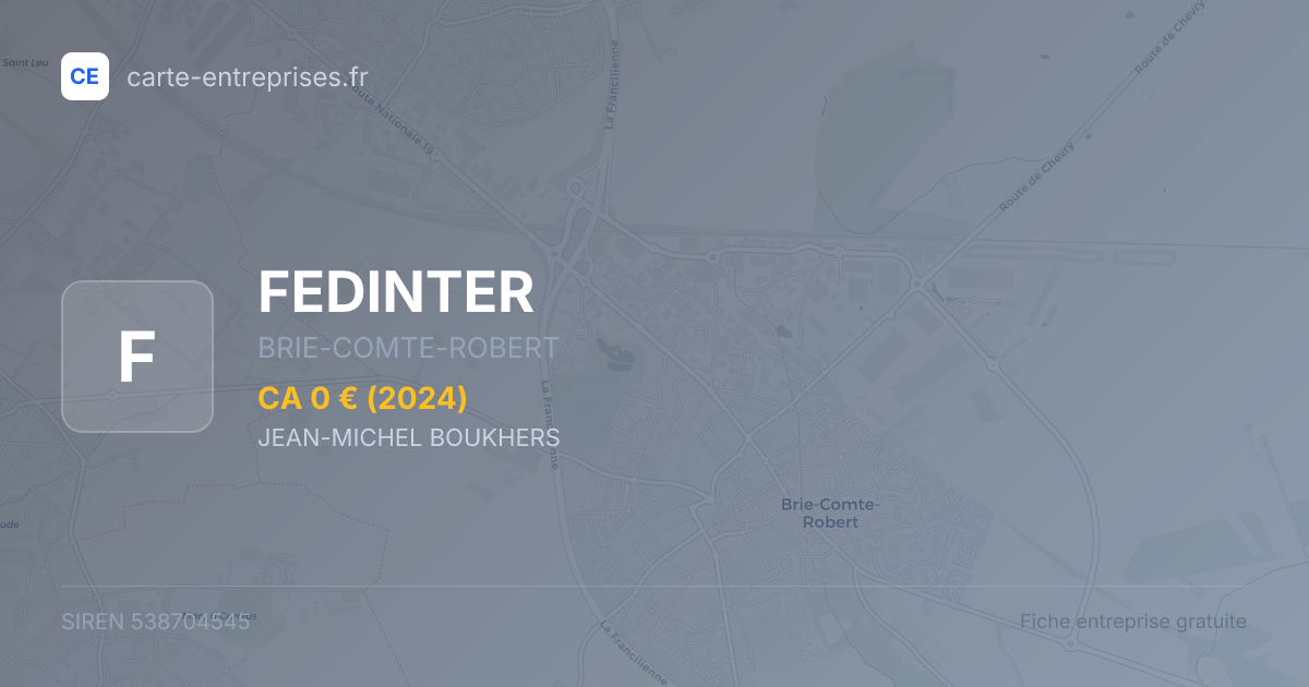 FEDINTER — 538704545 — fiche entreprise