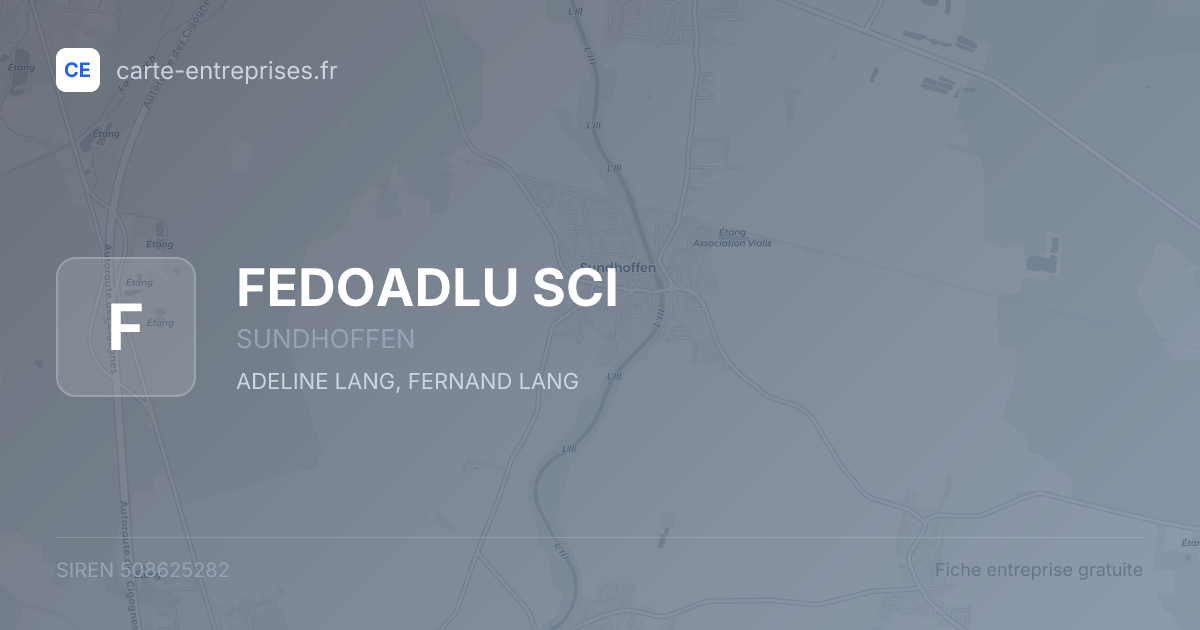 FEDOADLU SCI — 508625282 — fiche entreprise