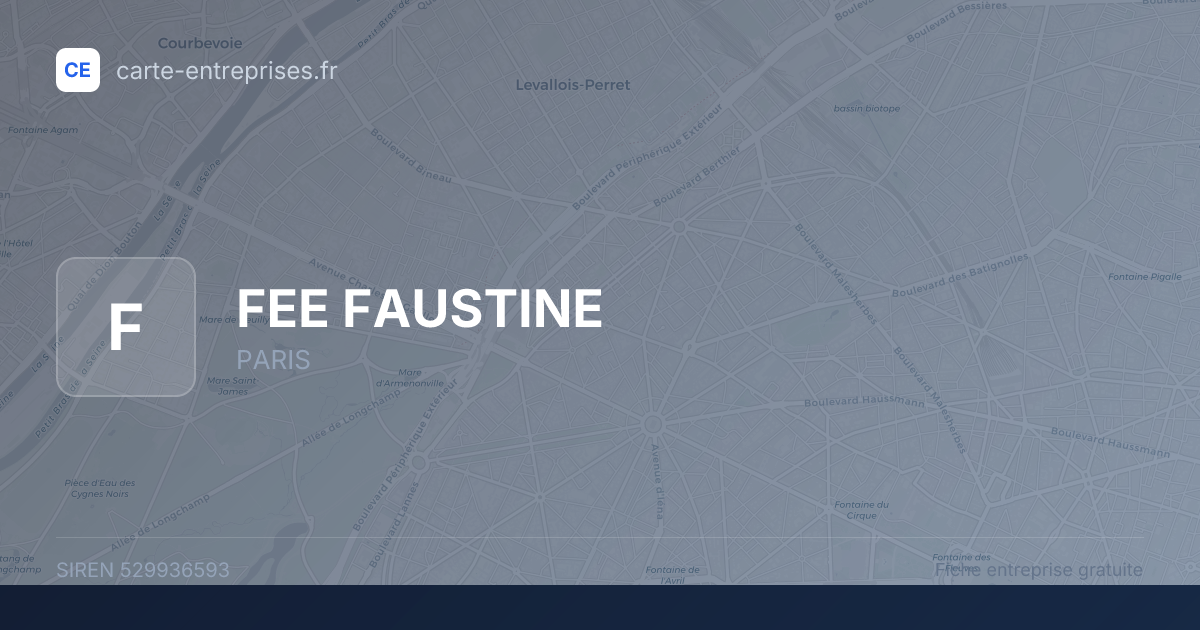 FEE FAUSTINE — 529936593 — fiche entreprise