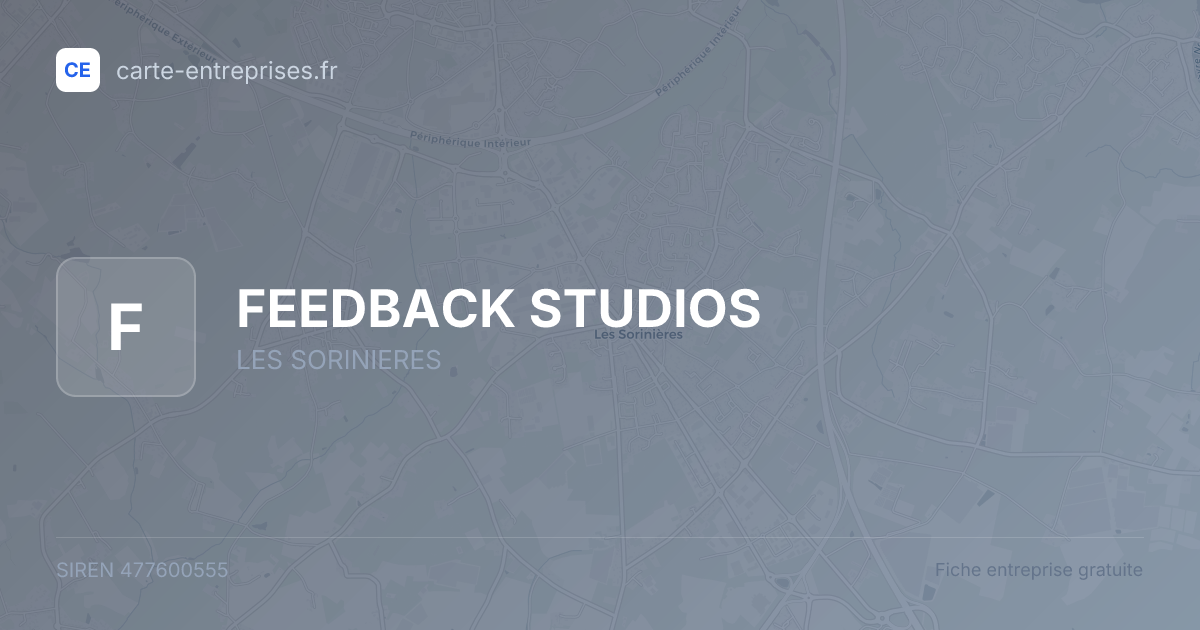 FEEDBACK STUDIOS — 477600555 — fiche entreprise