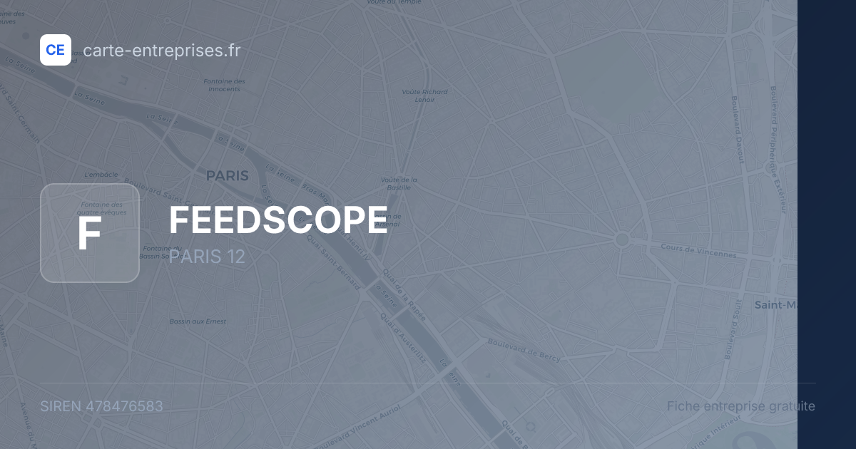 FEEDSCOPE — 478476583 — fiche entreprise