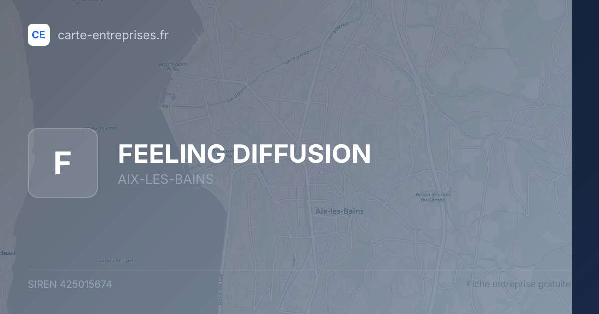 FEELING DIFFUSION — 425015674 — fiche entreprise